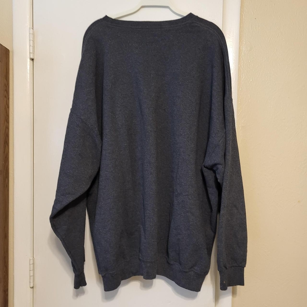Athletic Works Men's Charcoal Crewneck Sweater - Picture 3 of 8